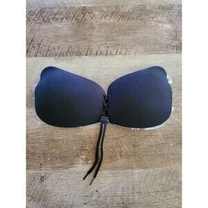 Black Bra B Cup, Strapless Sticky Push Up - Lifting